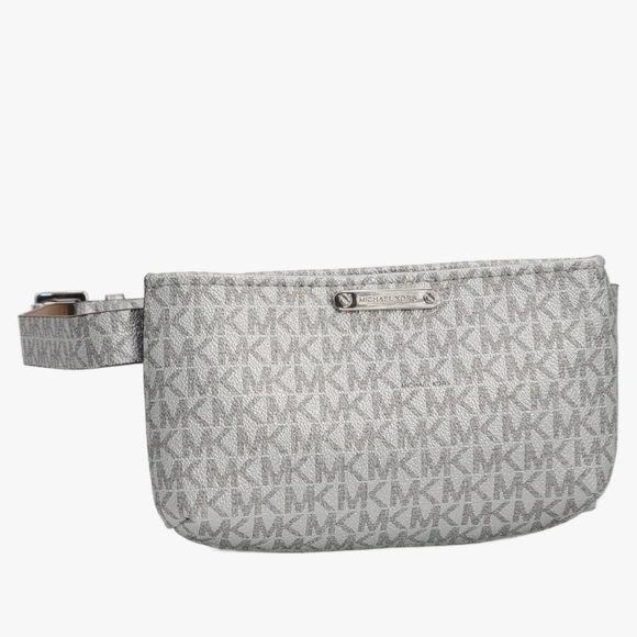 🔸NWT🔸Michael Kors Adjustable Waist belt Bag- silver/grey size S/M - Picture 12 of 15